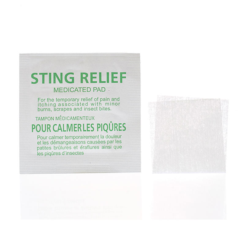 Sting Relief Prep Pad Nicht gewebte Hautpolster Erste Hilfe Gebrauch